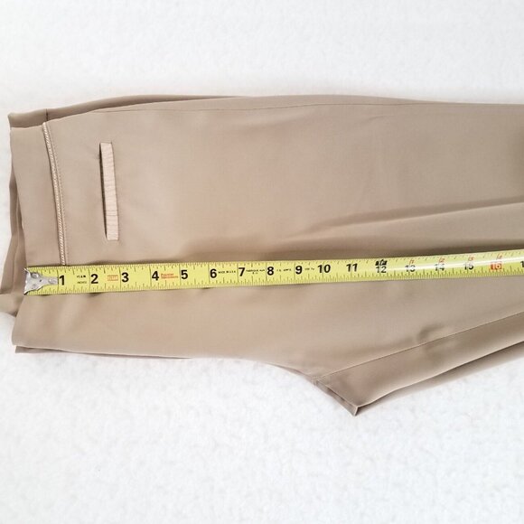 Jennifer Tattenelli Casini Tan Cropped Ankle Pants SIZE 42 / 6 Embellished Pocke - Picture 6 of 12